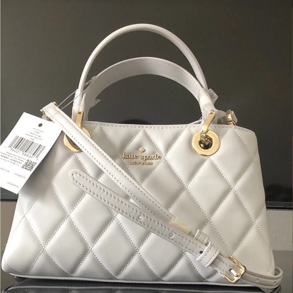kate spade Handbags - Kate Spade Carey Small Quilted Sullivan Satchel Meringue Off White NWT